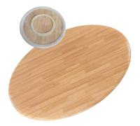 Tabla redonda giratoria de 360°, bandeja giratoria silenciosa para cocina y comedor, encimera de madera de 90 cm, perfecta para entretener y servir aperitivos