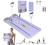 Tabla reformadora de pilates portátil, multiuso, plegable, equipo de gimnasio en casa para entrenamiento de núcleo/espalda/brazo/piernas, regalo de fitness (morado)