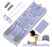 Tabla reformadora de pilates, reformador deslizante abdominal multifuncional, equipo de entrenamiento plegable, rodillo de rueda abdominal para entrenamiento de cuerpo completo
