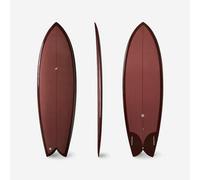 Tabla Surf Fish Burdeos 6'1 Cajetines Futures Sin Quillas 6'1