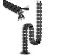 Tablakala Organizador Cables Escritorio - Organizador de Cables, de Largo 120cm, para Ocultar Cables de Escritorio - Caja Organizadora Cables - Cable Management para Standing Desk (Negro)