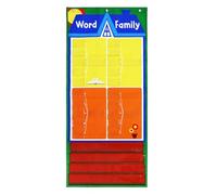 Tablas de bolsillo para aula, tabla de enseñanza para el aula con bolsa transparente, planificador de pizarra blanca, bolsa para colgar en la pared, para oficina o centro de aprendizaje en casa, tabla