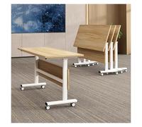 Tablas de capacitación portátil Conjunto de 4 mesas de conferencia plegables sobre ruedas Tablas de sala de reuniones plegables y onduladas para seminarios y reuniones de negocios (140 * 4) Beauty