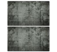 Tablas De Cortar De Vidrio Templado con Superficie Rugosa, Diseño Aspecto Hormigón, Resistentes y Higiénicas, Tabla De Cortar, Tabla Cortar Cocina, Gris, Set 2 Unidades 52x30 cm