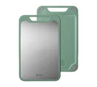 Tablas de cortar para cocina, de acero inoxidable, construcción duradera, base antideslizante, para cortar verduras, frutas, carne cruda, tareas de preparación de alimentos, utilidad de chef, trabajo