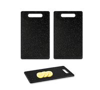 Tablas de Corte a Doble Cara,Juego de 2 Tabla Cortar Cocina Imitan Aspecto del Granito Plástico Tablas de Cortar La Tabla Perfecta para Picar y Servir Comida para Pescado, Carne, Verdura, Fruta