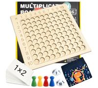 Tablas de Multiplicar Niños, Juego Tablas de Multiplicar Montessori Madera Escuela Primaria, 2 en 1 Juego para Aprender las Tablas de Multiplicar, para Niños Juegos de Aprendizaje Contar Temprano