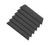 Tablas de Pizarra Premium | Platos de Piedra Negra para Aperitivos | Bandejas de Sushi y Tapas | Estilo Moderno | Resistente al Desgaste| Ideal para cualquier Evento | 11x30x0.6 cm | 6 Unidades