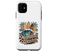 Tablas de surf Manhattan Beach, arte retro de South Bay Carcasa para iPhone 11