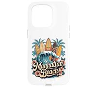 Tablas de surf Manhattan Beach, arte retro de South Bay Carcasa para iPhone 15 Pro