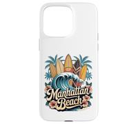Tablas de surf Manhattan Beach, arte retro de South Bay Carcasa para iPhone 15 Pro Max