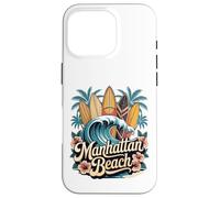 Tablas de surf Manhattan Beach, arte retro de South Bay Carcasa para iPhone 16 Pro