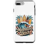 Tablas de surf Manhattan Beach, arte retro de South Bay Carcasa para iPhone 7 Plus/8 Plus