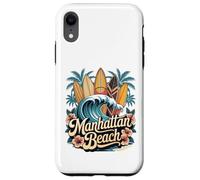 Tablas de surf Manhattan Beach, arte retro de South Bay Carcasa para iPhone XR