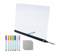 Tablas LED para escribir | Pizarras acrílicas borrables con luz - Bloque luminoso educativo para ejercicios en casa, escuela, viajes, cumpleaños, Pascua