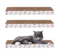 Tablas para rascar para gatos de interior | Almohadillas para rascar gatos | Papel corrugado 3 juguetes antiarañazos para proteger muebles, mantener saludable, alivia el aburrimiento entrenamiento al