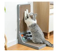 Tablas rascadoras para gatos en forma de L que no deja caer migas, tablero vertical de garras para gatos integrado arena para gatos grande de papel corrugado juguete rascador para gatos almohadillas