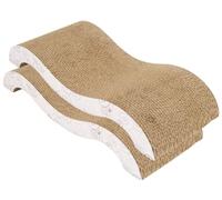 Tablas rascadoras para gatos, paquete de 2, grandes, almohadillas para rascar gatos, tumbonas para gatos, tablas para rascar para gatos incluidas, diseño de ondas