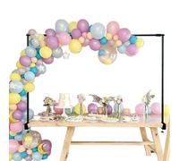 Table Arch Stand, Adjustable Rod Frame, Reusable Balloon Holder, Sturdy Metal Construction, Easy Assembly Design, Ideal for Weddings & Celebrations, 110.24x39.37 Inches