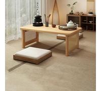 Table Basse japonaise, Table de Sol Basse en Bois et rotin, Petite Table à thé Basse, facile à Assembler, Grande Taille, idéale pour le Salon, le Tatami, le Bureau ou le Balcon.