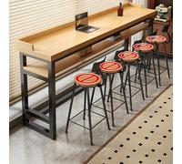 Table Basse rectangulaire Style Bar, Table de Pub Moderne en Bois, idéale pour la Cuisine, le Salon, la Salle à Manger ou un café. Montage facile. (Bois véritable, 180 x 30 x 104,1