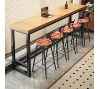 Table Basse rectangulaire Style Bar, Table de Pub Moderne en Bois, idéale pour la Cuisine, le Salon, la Salle à Manger ou un café. Montage facile. (Bois véritable, 120 x 30 x 104 c