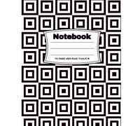 Table Black and White: wide ruled composition notebook