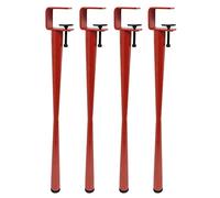 Table Clamp Legs,Adjustable Metal Table Legs,Metal Iron Dining Desk Legs,F-Shape Coffee Table Legs,for DIY Furniture Console,No Punching,Detachable Furniture Legs (75cm(30in),Red)