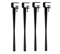 Table Clamp Legs,Adjustable Metal Table Legs,Metal Iron Dining Desk Legs,F-Shape Coffee Table Legs,for DIY Furniture Console,No Punching,Detachable Furniture Legs (45cm(18in),Black)
