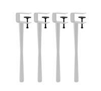 Table Clamp Legs,Adjustable Metal Table Legs,Metal Iron Dining Desk Legs,F-Shape Coffee Table Legs,for DIY Furniture Console,No Punching,Detachable Furniture Legs (45cm(18in),White)