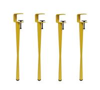 Table Clamp Legs,Adjustable Metal Table Legs,Metal Iron Dining Desk Legs,F-Shape Coffee Table Legs,for DIY Furniture Console,No Punching,Detachable Furniture Legs (75cm(30in),Yellow)
