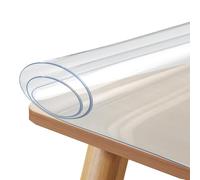 Table Clear Cover Protector, 0,7 mm Thick Frosted Mat for Desks and Mesas, Transparente Desk Cover for Kitchen, Home, Workplace, Dining, Picnic, Vestidor Mesa, Counter Furniture Protection