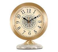Table Clock Table Clock Light Luxury Pure Brass Desk Clock Modern Minimalist Living Room Minimalist Bedroom Ornaments 7 Inch Shelf Clock (Color : D) (A)