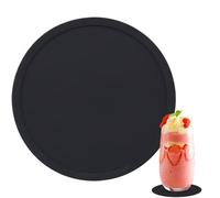 Table Coasters Drinks, Silicone Round Coasters, 3.94 Inches, Reusable High-Temperature Resistant Heat Insulation Pads, Anti-Slip Mats for Kitchen Counter Patio Furniture Protection