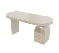 Table d'étude Bureau d'écriture Escritorio de Estudio Moderno Blanco, tocador Maquillaje con 2 cajones y 1 Armario Almacenamiento, for el hogar, la Oficina Dormitorio Escritorio para PC Gamer(M)