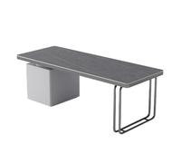 Table d'étude Bureau d'écriture Escritorio de Oficina Lujo con Superficie losa Roca Gris, Escritorio Moderno y Espacioso, Mesa PC, estación Trabajo archivador Escritorio para PC Gamer(S)
