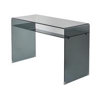 Table d'étude Bureau d'écriture Escritorio de Vidrio Templado con Almacenamiento Abierto, Moderno y Minimalista, for computadora portátil tocador Escritorio para PC Gamer(M)