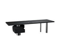 Table d'étude Bureau d'écriture Escritorio Ejecutivo Moderno con cajones, Amplio Escritorio Negro Mate, estación de Trabajo for PC Tomas Carga Escritorio para PC Gamer(L)