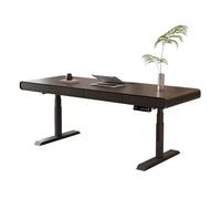 Table d'étude Bureau d'écriture Escritorio eléctrico de pie con cajón, Mesa Escritura Altura Ajustable, estación Trabajo Carga, Escritorio Madera for Sentarse y pararse Escritorio para PC Gamer(L)