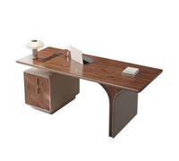 Table d'étude Bureau d'écriture Escritorio Moderno de Madera for computadora portátil con Almacenamiento y estación Carga, Escritorio Oficina Color Nogal archivador Escritorio para PC Gamer(M)