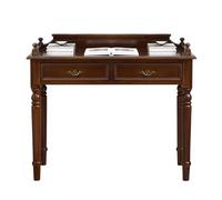 Table d'étude Bureau d'écriture Escritorio Vintage Estilo Americano con cajones, Escritorio de Estudio Madera y tocador for Espacios pequeños, Color Nogal Escritorio para PC Gamer(XXL)