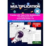 Table Drills Multiplication: Math Drill, Practice Book, Workbook, Grades 3-5, Ages 8-11