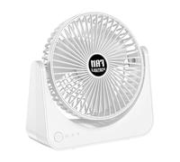 Table Fan | Battery Operated Adjustable Portable Cooling Fan | Powerful Rechargeable Mini Fans | Desk Fans for Bedroom Living Room Office School Dorm Outdoor Travel Camping Fishing Summer Use with