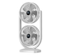 Table Fan - Rechargeable, Quiet Oscillating Desk Air Circulation Fan