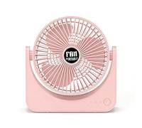 Table Fan - Small Personal Fans, 3 Speed Silent Quiet Rechargeable Battery Operated Adjustable Cooling Device, Desktop Fan | For Bedroom Office School Dorm Outdoor Travel Camping Fishing Summer