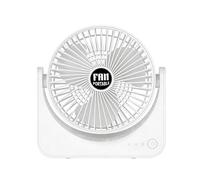 Table Fan - Small Personal Fans, 3 Speed Silent Quiet Rechargeable Battery Operated Adjustable Cooling Device, Desktop Fan | For Bedroom Office School Dorm Outdoor Travel Camping Fishing Summer