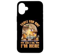 Table for one make it two I'm here Carcasa para iPhone 16 Plus