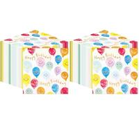 Table Kind 100 X Servilletas De Papel De Feliz Cumpleaños Paquete A Granel De Calidad Con Forma De Globo Y Cara Sonriente Para Fiestas Catering Ecológicas Desechables Fabricadas En La UE 2 Capas 33 cm
