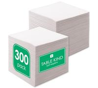 Table Kind - Paquete de 300 servilletas blancas suaves, 1 capa servilletas de calidad para fiestas, catering y uso diario, ecológicas, desechables, compostables para el hogar sostenibles y reciclables