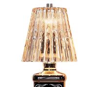 Table Lamp - Wireless Bottle Light Decor, Rechargeable Touch Dimming Lampshade with Three Color Lighting Modes, Cordless Portable Ambient Glow Feature, Ideal for Bedroom Living Room Dining Table
